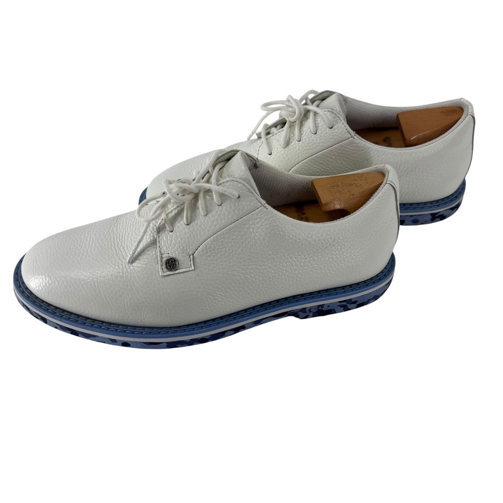 G/FORE Mens Gallivanter Spikeless Golf Shoes White Leather G4MS22EF02 10.5 - Picture 3 of 13